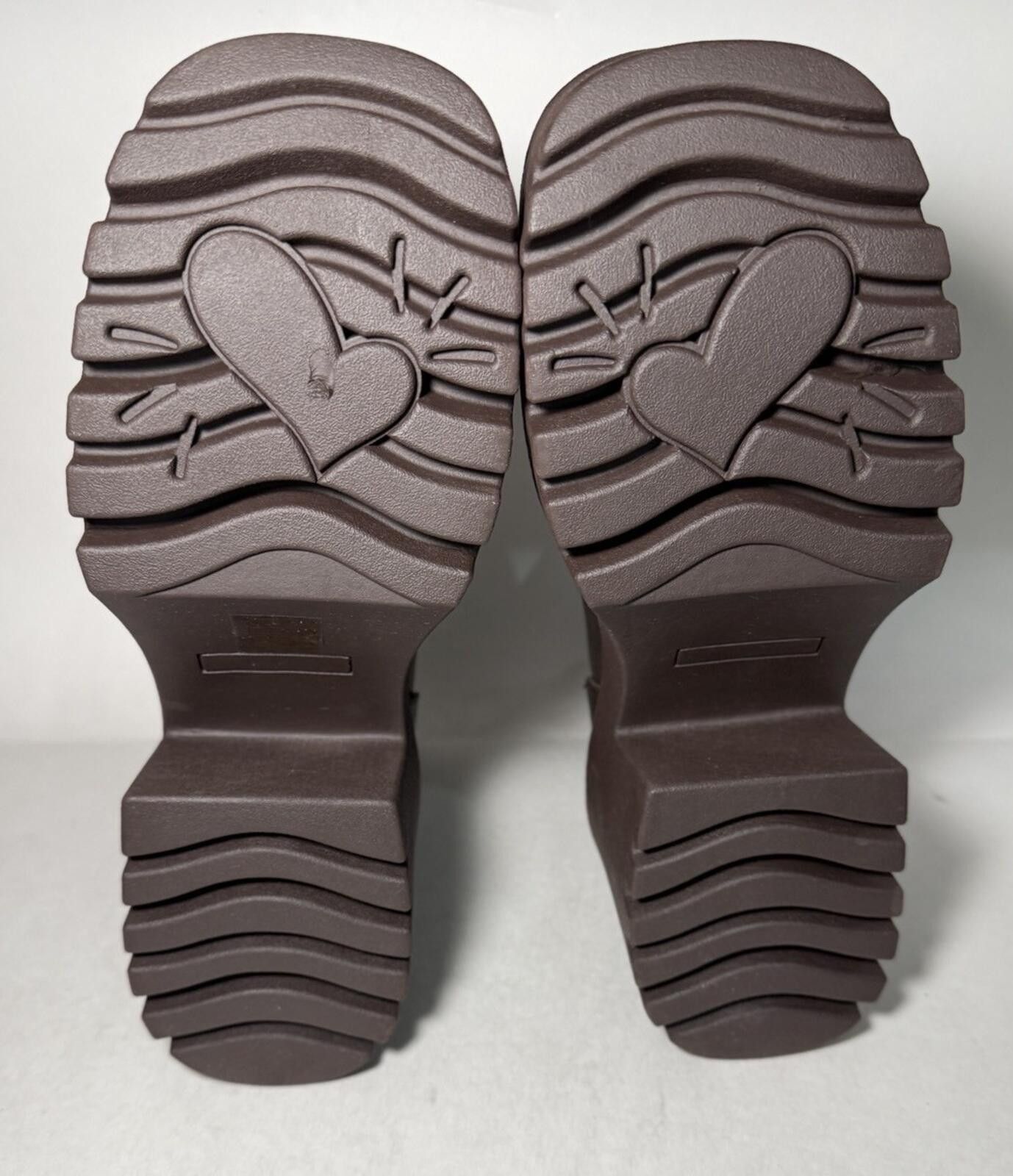 Other BURUDANI Chelsea Ankle Boots 4 inch Chunky Wedge Heel Brown Size US 9 / IT 39 - 5 Thumbnail