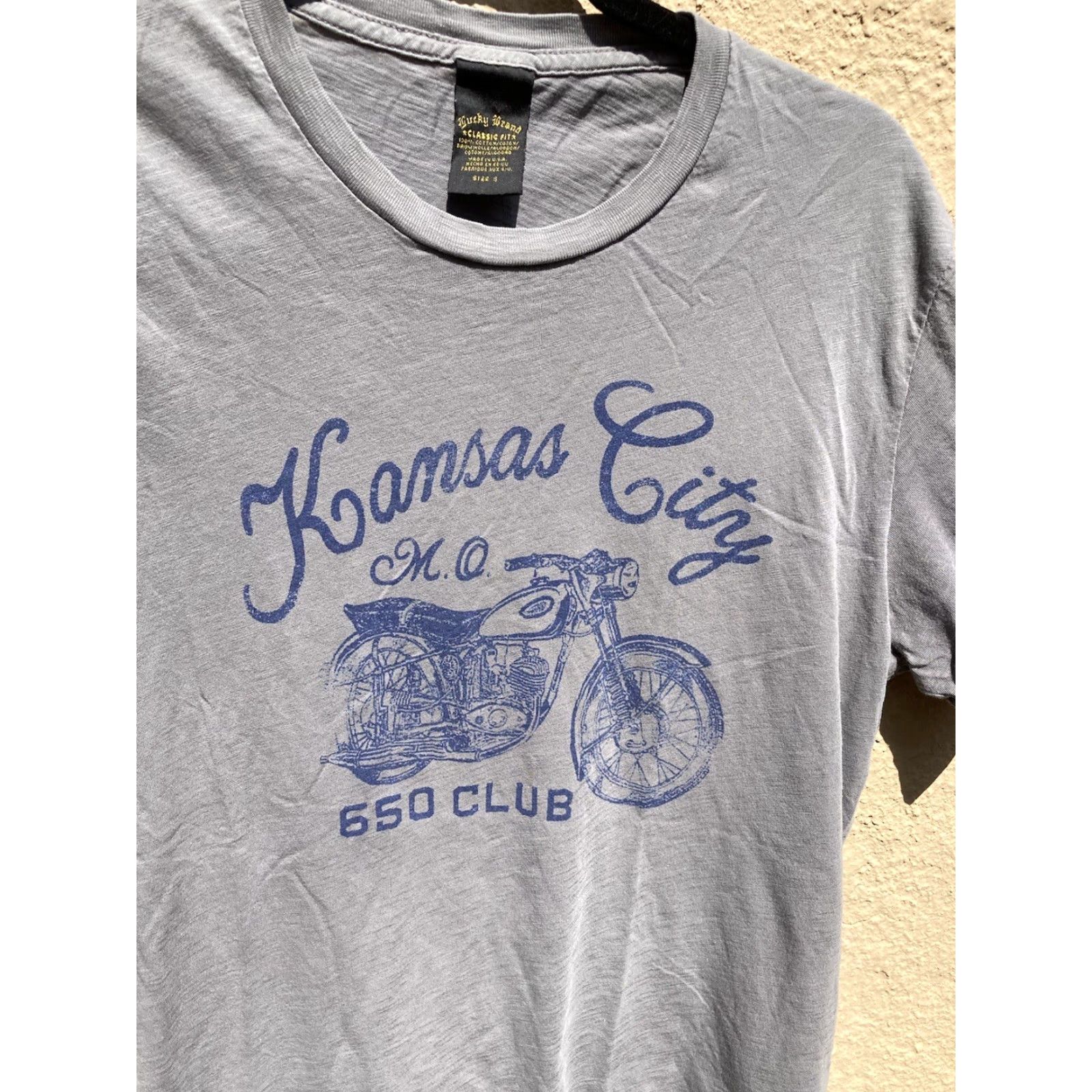 Lucky Brand Lucky Brand Kansas City Motorcycles T-Shirt S Gray Men’s USA Shirt Short Sleeve Crew Neck Vintage? Size US S / EU 44-46 / 1 - 6 Thumbnail