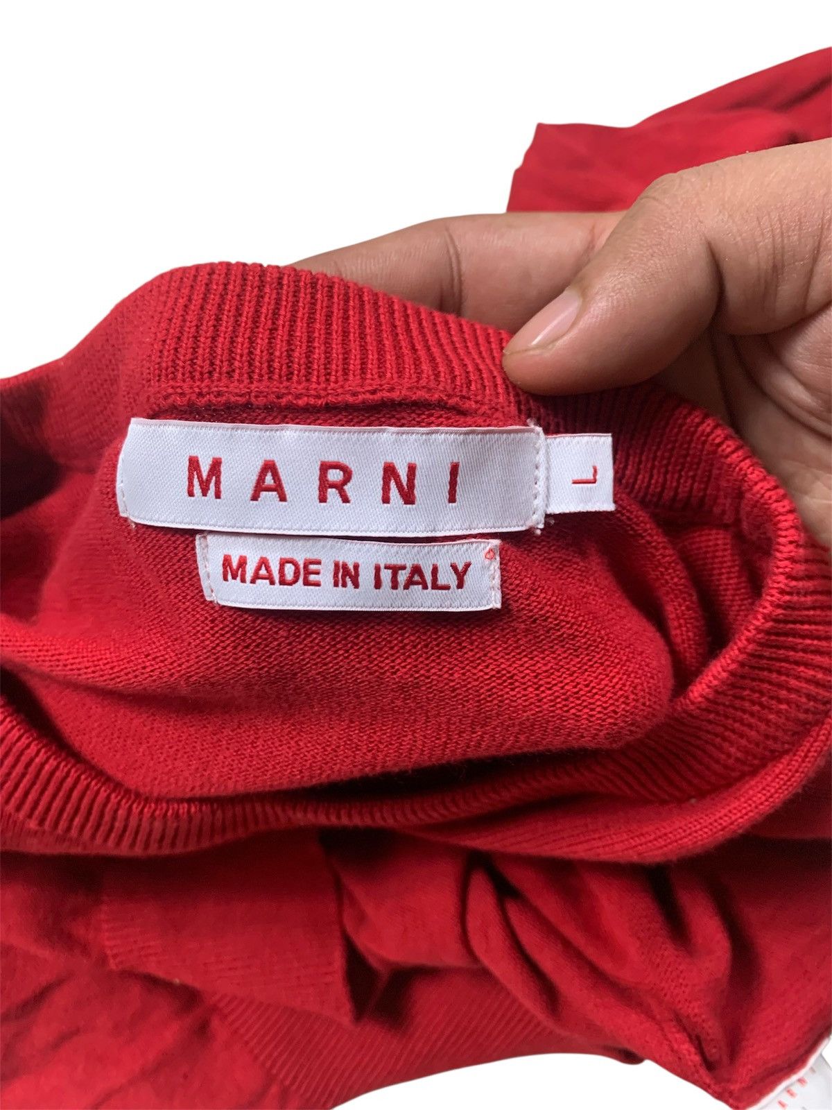 Marni Marni Logo Crewneck Sweater Size US L / EU 52-54 / 3 - 8 Thumbnail