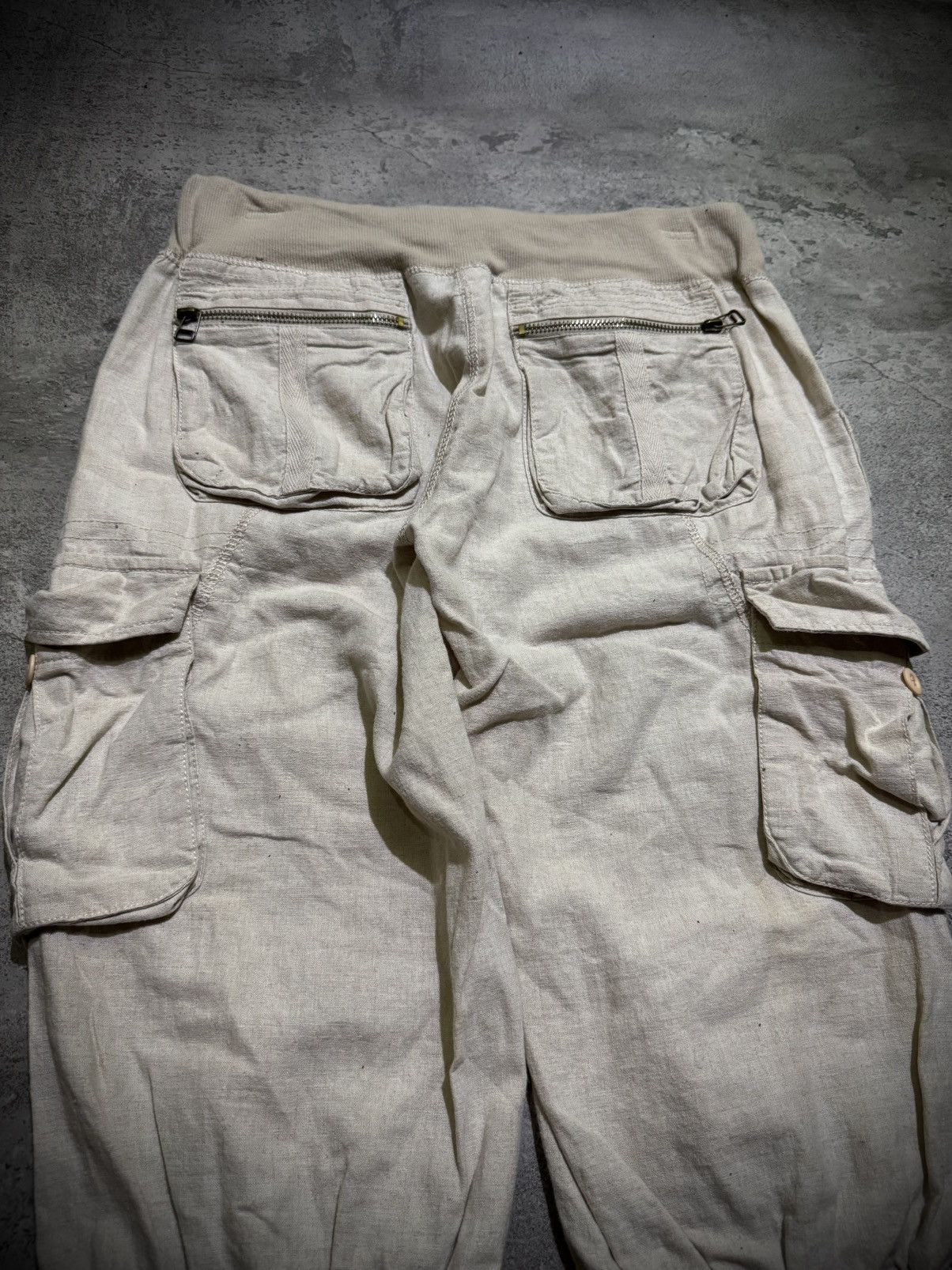 GOA G.O.A LINEN CARGO SHORT PANTS Size US 30 / EU 46 - 4 Thumbnail