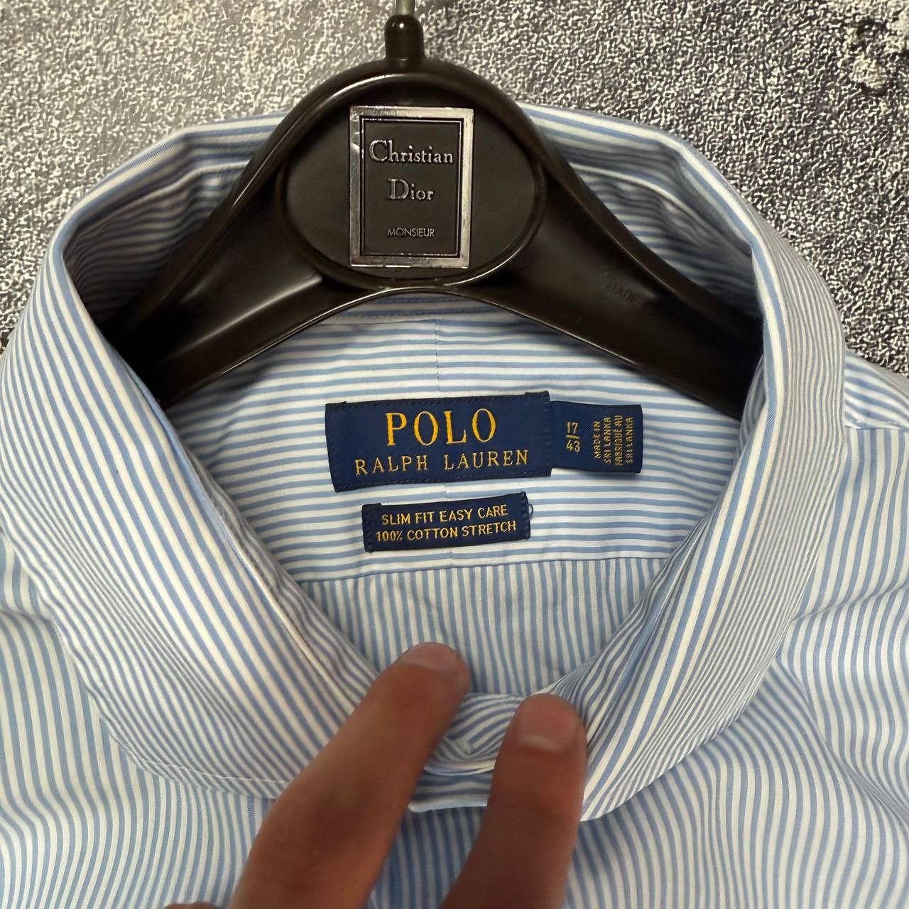 Polo Ralph Lauren Vintage Polo Ralph Lauren Shirt Long Sleeve Striped Blue Size US M / EU 48-50 / 2 - 2 Thumbnail