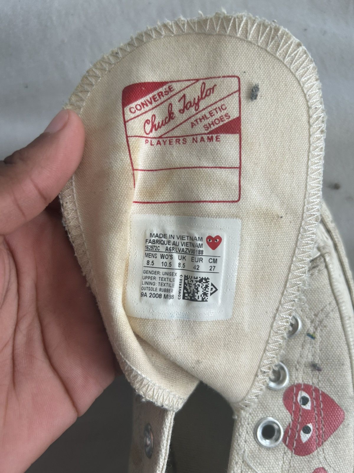 Comme des Garcons × Converse CDG Hearts Converse Size US 8.5 / EU 41-42 - 5 Thumbnail