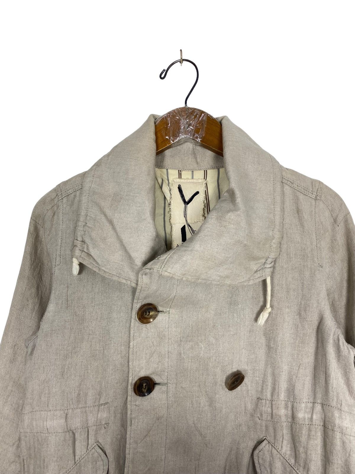 Japanese Brand Rare ‼️ Ylts Cotton Linen Spring Mods Coat Size S / US 4 / IT 40 - 9 Thumbnail