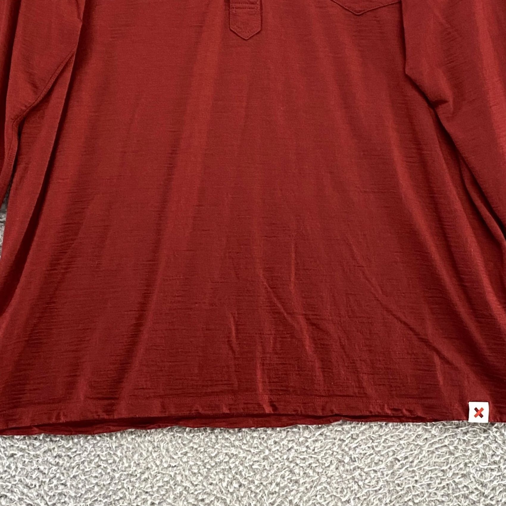 CO Best Made Co Polo Shirt Mens L Red 100% Merino Wool Jersey Knit Long Sleeve Casual Shirt Size US L / EU 52-54 / 3 - 3 Thumbnail
