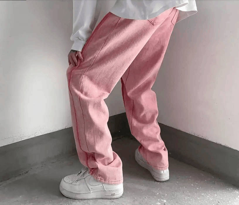 Japanese Brand × Vintage Vintage ribbed black loose fit pink denim Size US 32 / EU 48 - 3 Thumbnail