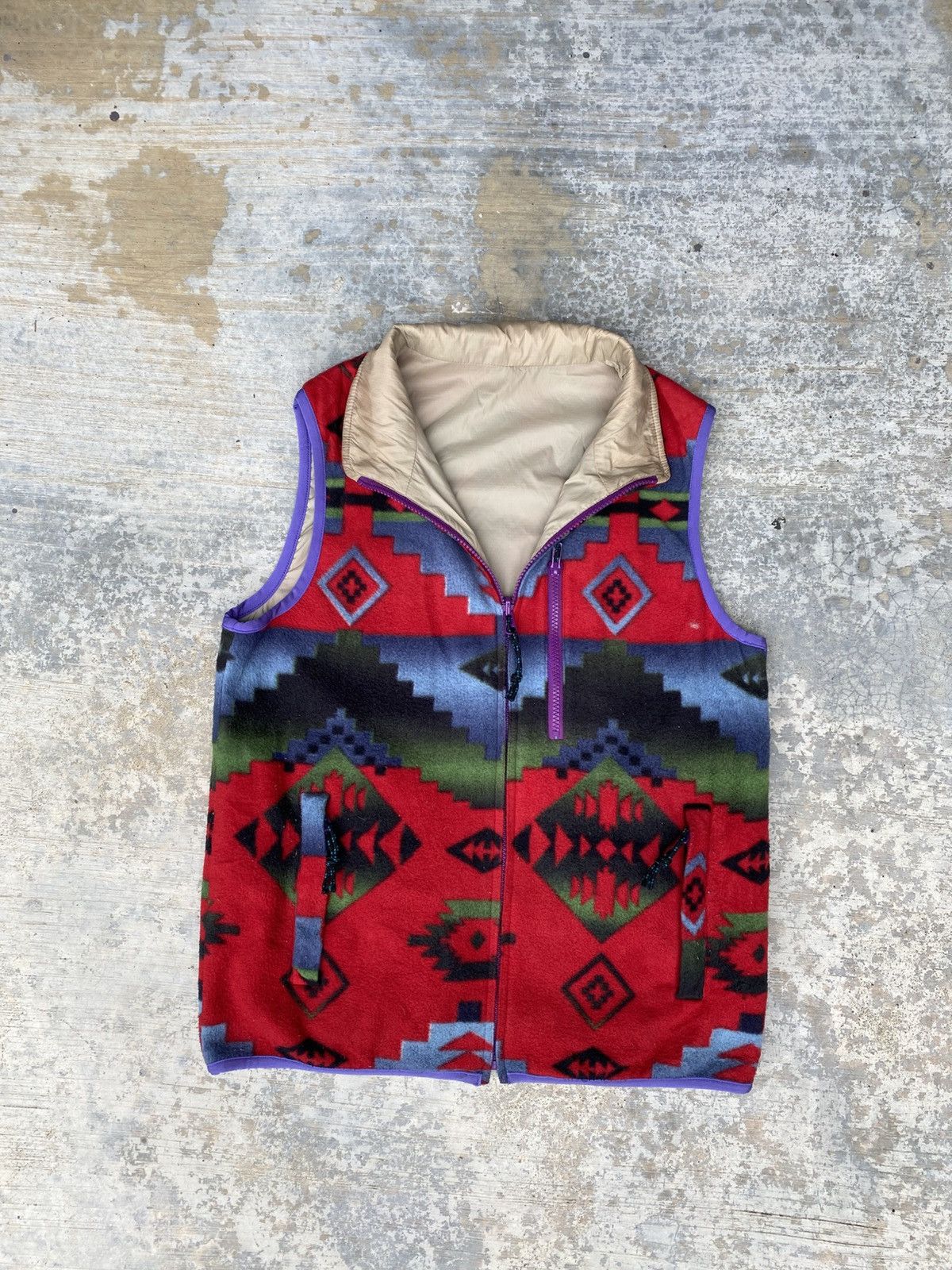 Ciaopanic Ciaopanic aztec fleece nylon riversible vest Size M / US 6-8 / IT 42-44 - 1 Thumbnail