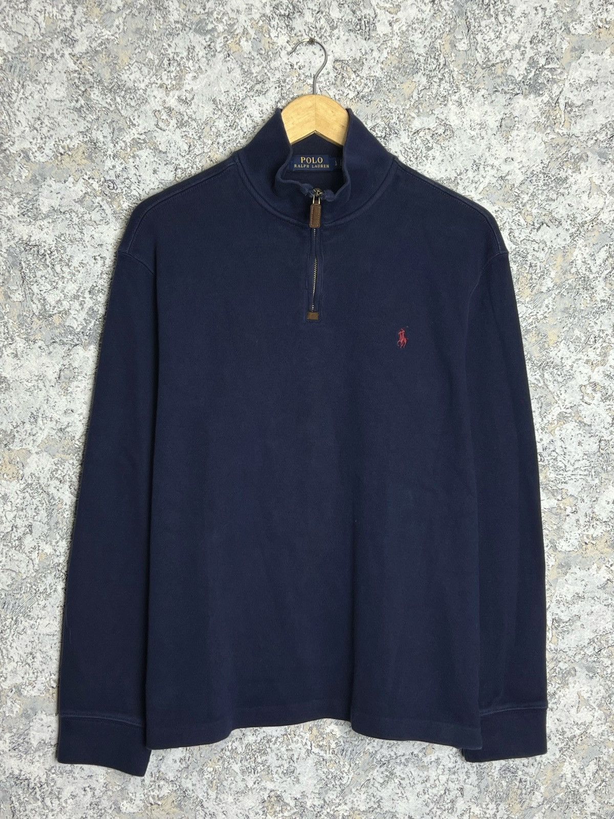 Polo Ralph Lauren × Ralph Lauren Vtg Polo Ralph Lauren 1/4 Zip Sweatshirt Sweater Pullover Size US L / EU 52-54 / 3 - 1 Thumbnail