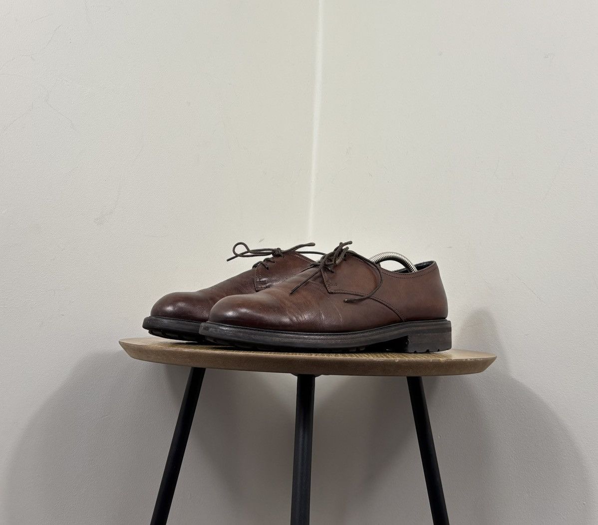 Pantanetti Pantanetti Men’s Italian Brown Leather Derby Shoes Size US 7 / EU 40 - 8 Thumbnail