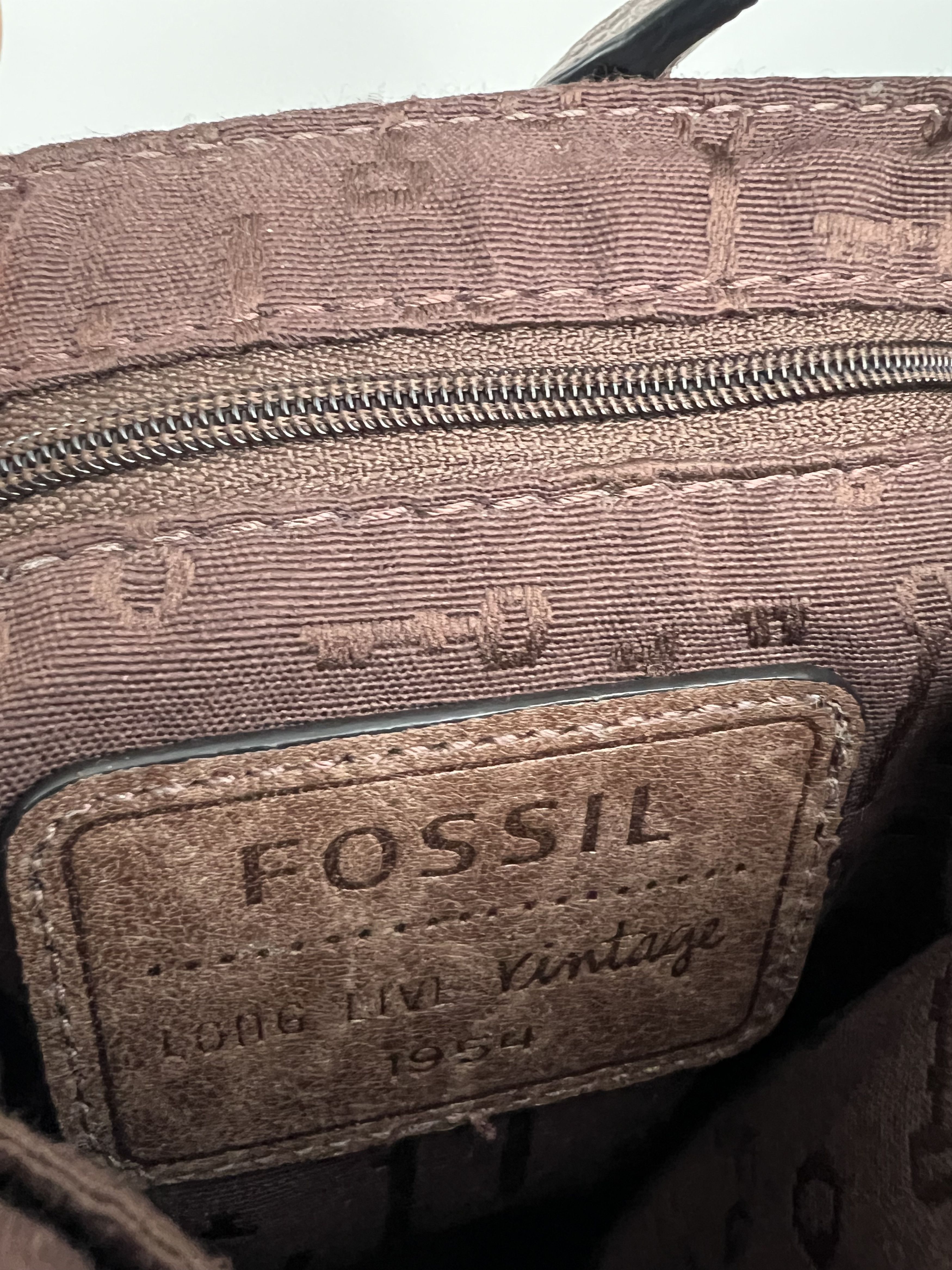 Fossil Fossil Brown Leather Crossbody Bag Size ONE SIZE - 9 Thumbnail