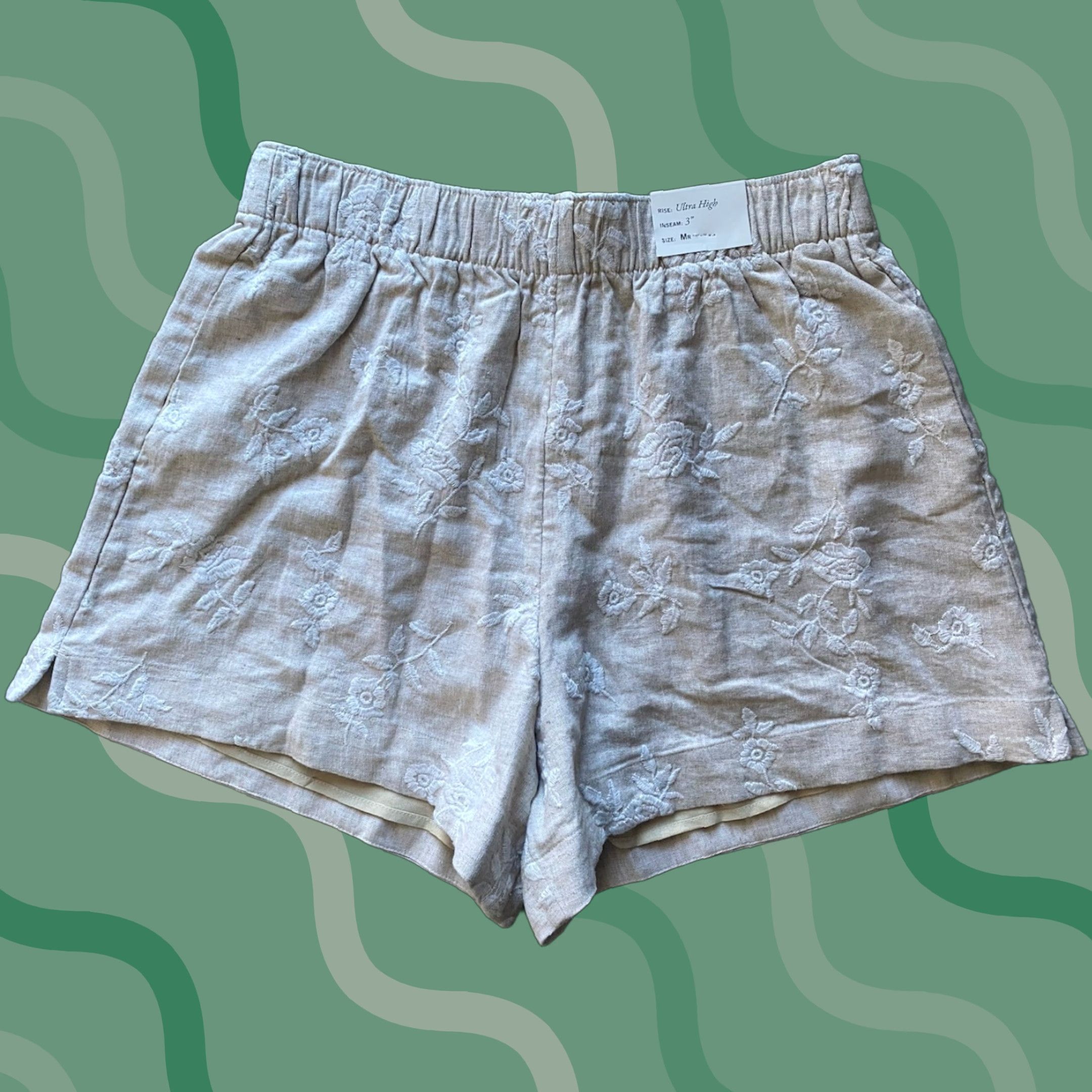 Abercrombie & Fitch Abercrombie & Fitch Ultra High Rise Shorts Women M Floral Embroidery Multicolor Size 32" / US 10 / IT 46 - 1 Thumbnail