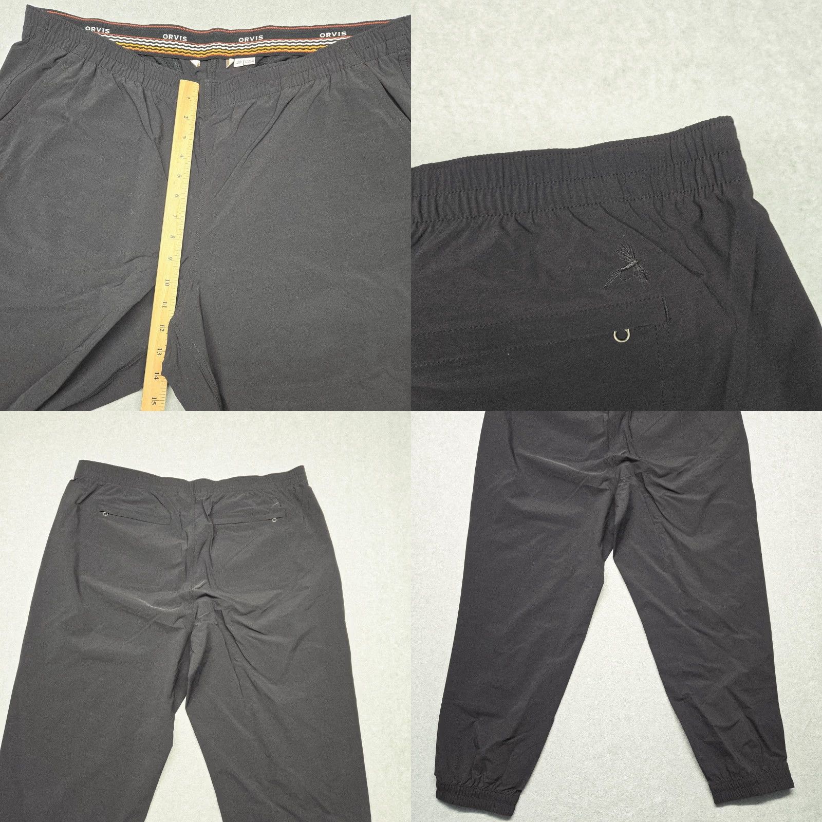 Orvis Orvis Pants Womens 20 Black Jogger Elastic Waist Pockets Tapered Hiking Fishing Size 42" / US 20 - 9 Thumbnail