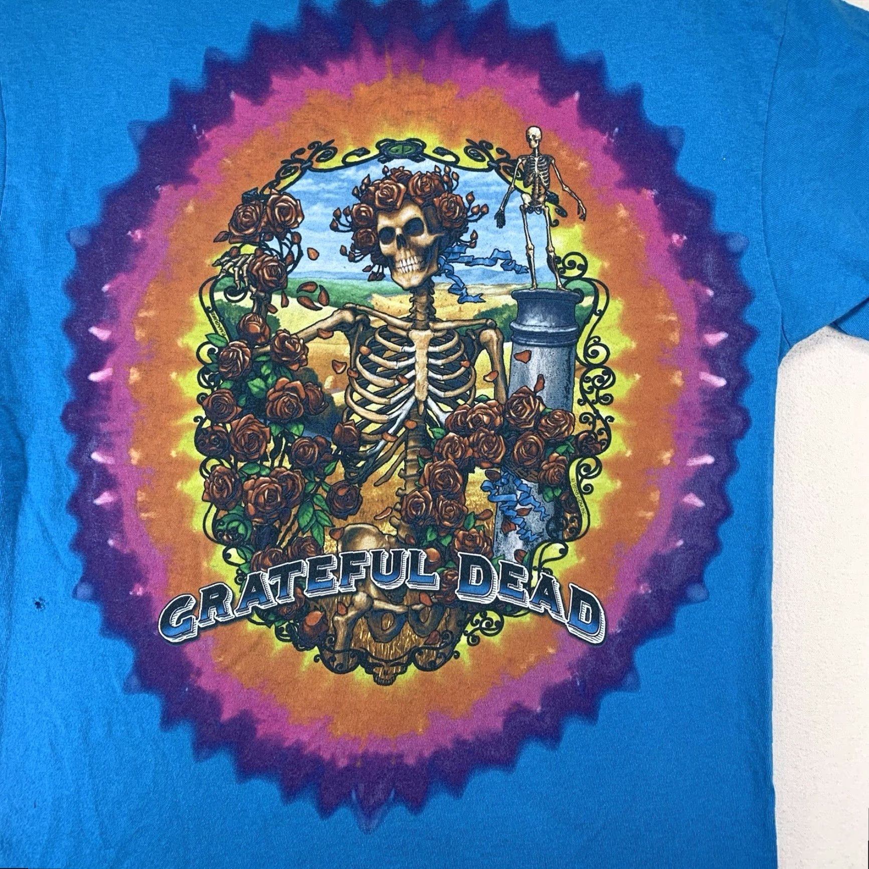 Liquid Blue VINTAGE Liquid Blue Grateful Dead Skeleton Skull Band T-Shirt Blue M Crew Neck Short Sleeve Men Regular Size US M / EU 48-50 / 2 - 3 Thumbnail