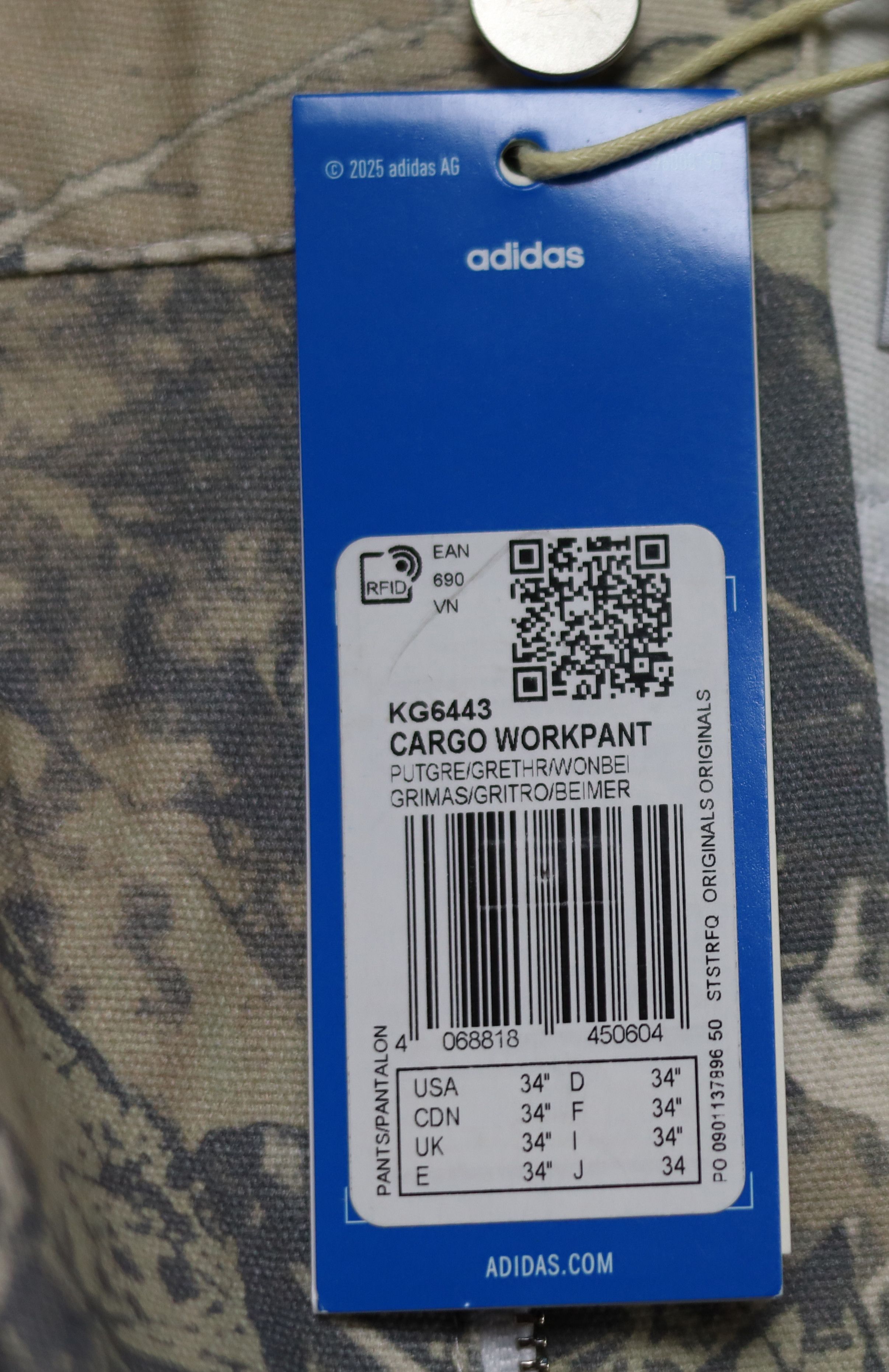Adidas Adidas Originals Canvas Cargo Work Pants Real Tree AsiaFit Size US 34 / EU 50 - 12 Thumbnail