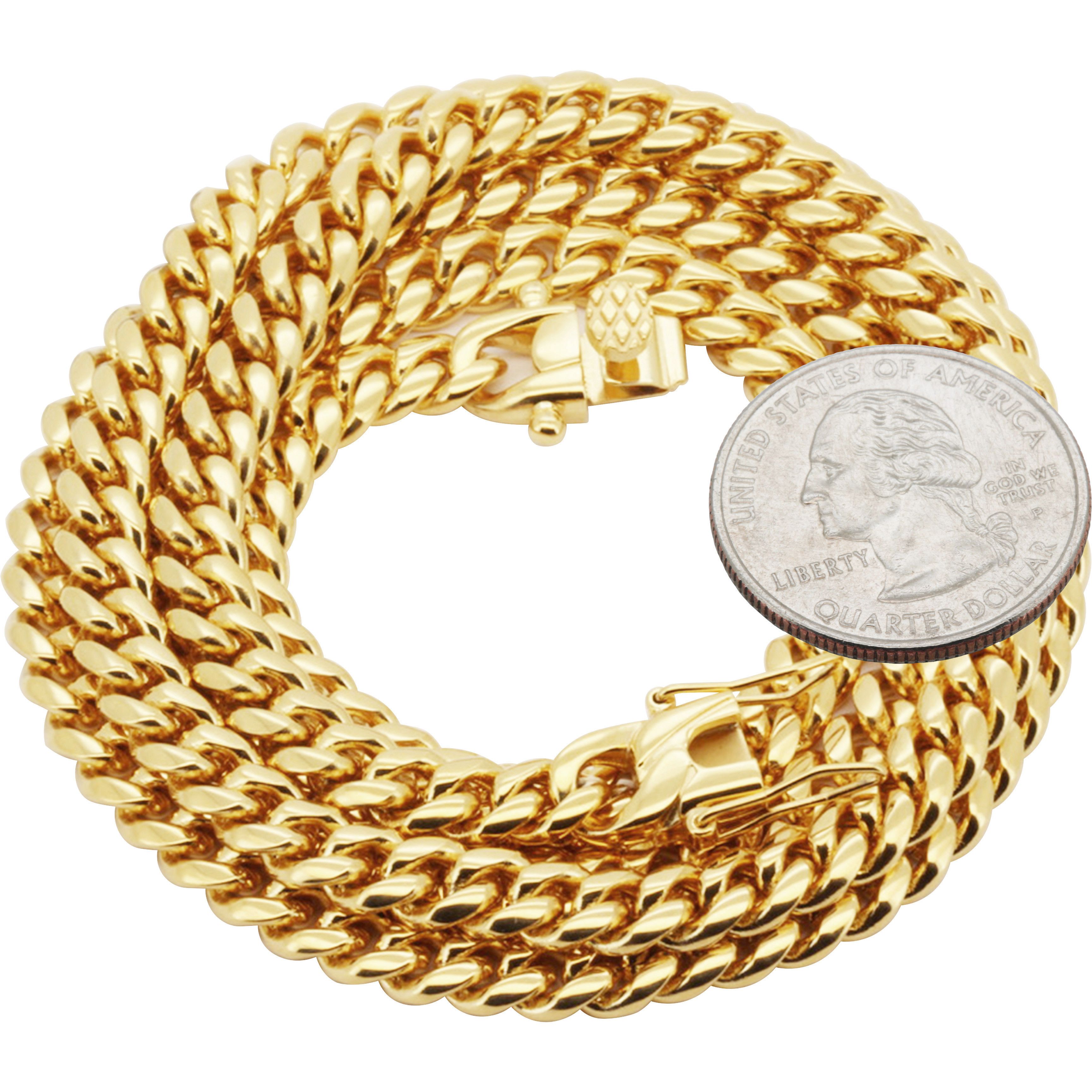 Other 316L SS 18k GP 6mm Miami Cuban Link Chain Necklace 24" Size ONE SIZE - 2 Thumbnail