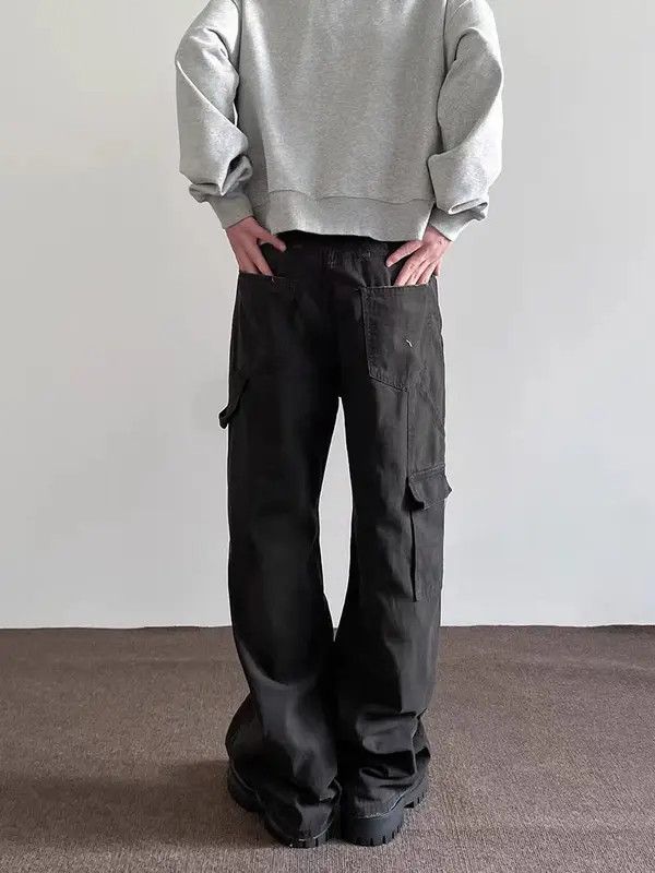 VIBE Retro washed distressed cargo trousers Size US 32 / EU 48 - 3 Thumbnail
