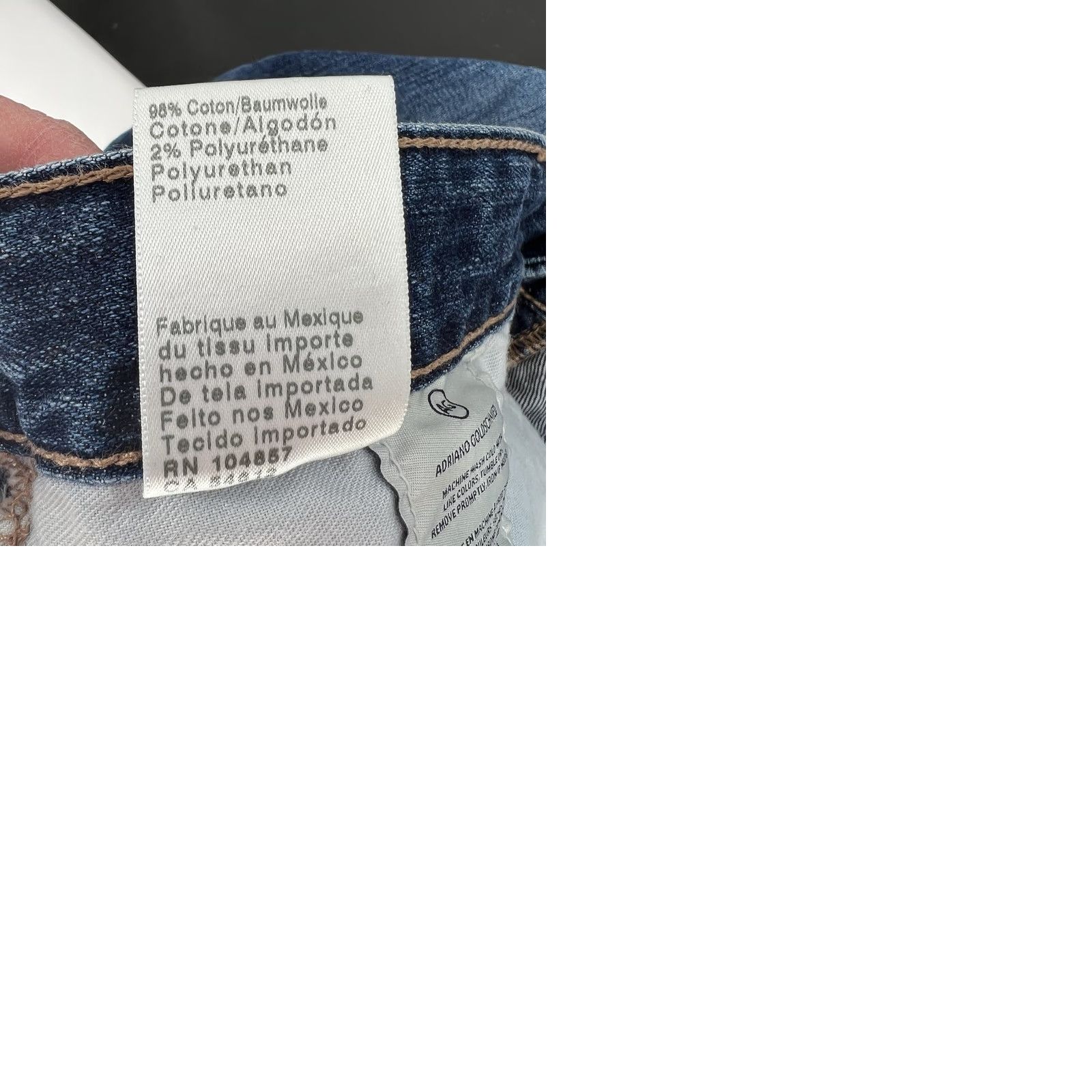 Vintage AG Adriano Goldschmied Jeans 31 Blue Boyfriend Slim Slim Jeans Womens 27in Inseam Blue Embroidered Logo Denim Cotton N/A Vintage No Ladies Size 24" / US 00 / IT 34 - 11 Thumbnail