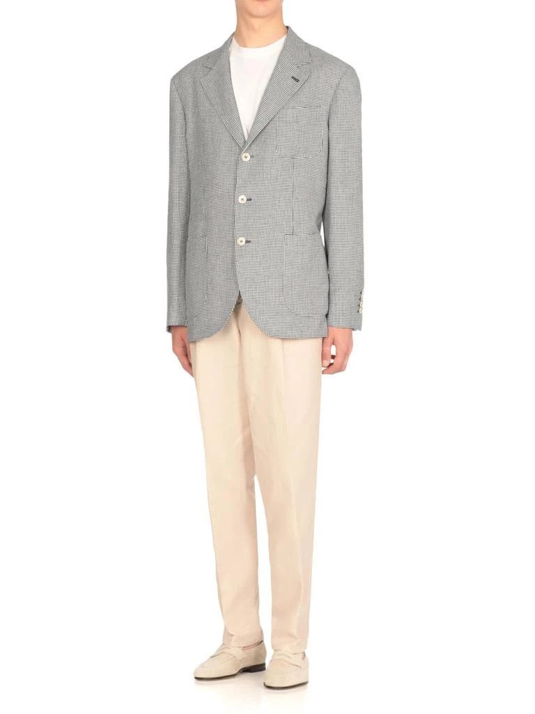 Brunello Cucinelli o1y0526 Single-breasted Blazer in Black/White Size US M / EU 48-50 / 2 - 4 Thumbnail