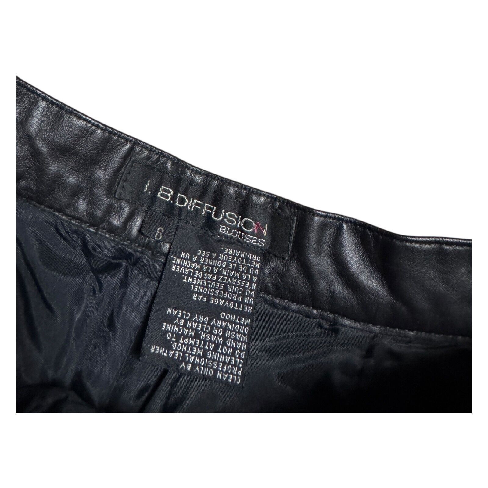 Vintage VINTAGE GENUINE LEATHER Diffusion Straight Leg Pants 25x29 Size 25" / US 0 / IT 36 - 3 Thumbnail