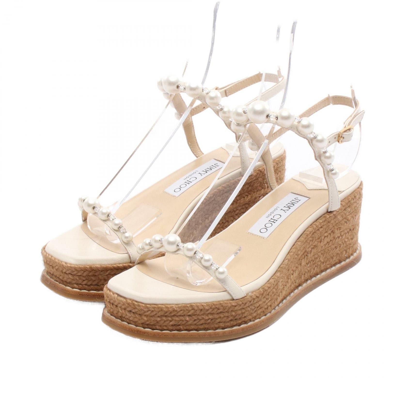 Jimmy Choo Jimmy Choo Jimmy Choo Pearl Strap Leather Sandals Leather Shoes Size ONE SIZE - 1 Thumbnail
