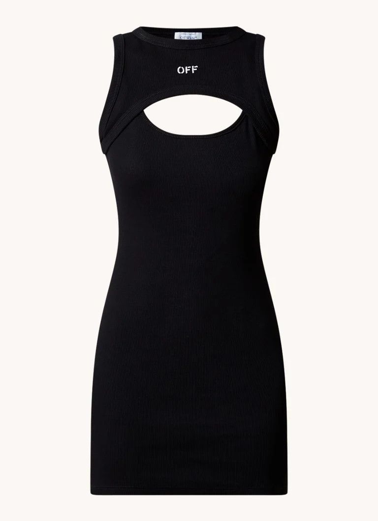 Off-White o1s22i1n0824 Layered Sleeveless Mini Dress in Black Size S / US 4 / IT 40 - 1 Thumbnail