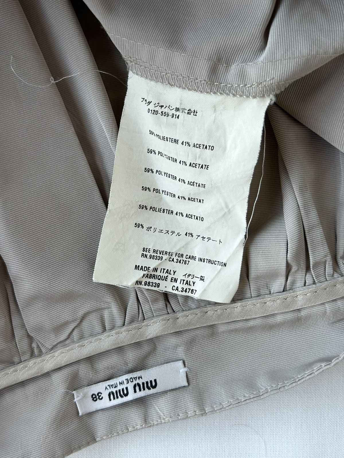 Miu Miu MIU MIU pleated beige skirt Size 26" / US 2 / IT 38 - 4 Thumbnail