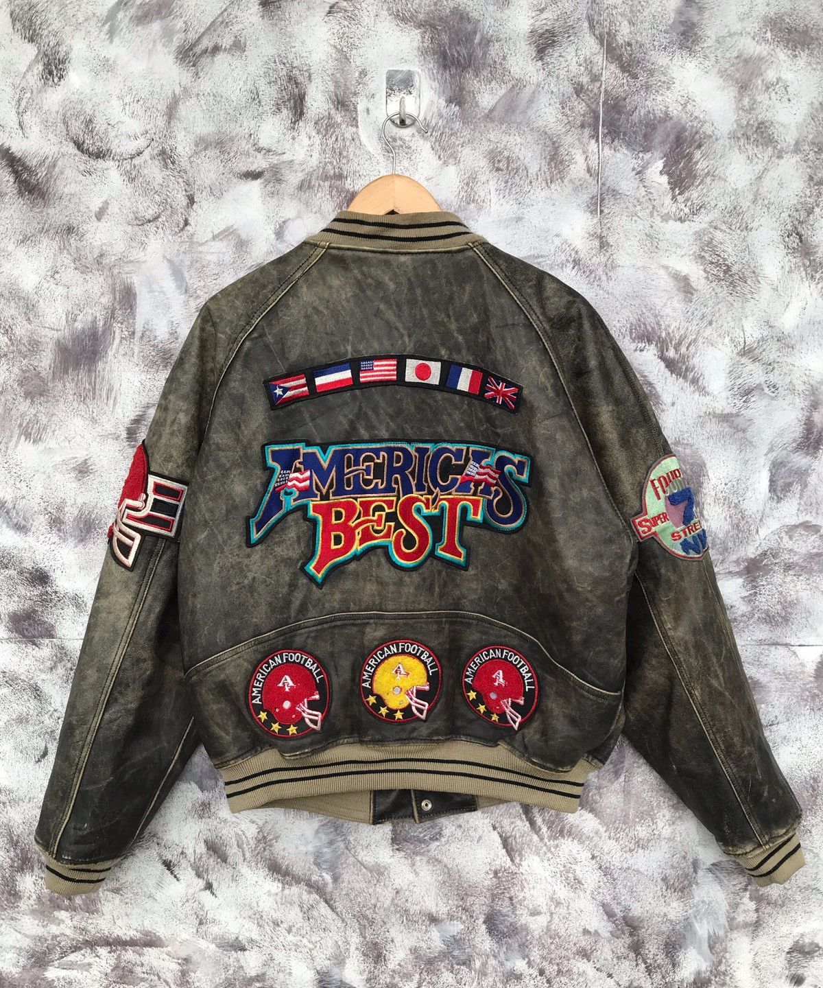 American Classics × Art of Football × Leather Jacket Vintage 90s 