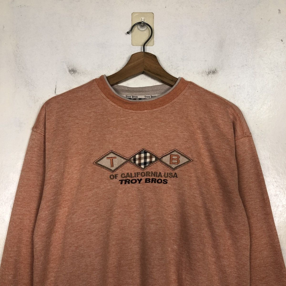 Japanese Brand 📌Vintage Sweatshirt Troy Bros Big Logo Embroidery Size US M / EU 48-50 / 2 - 5 Thumbnail
