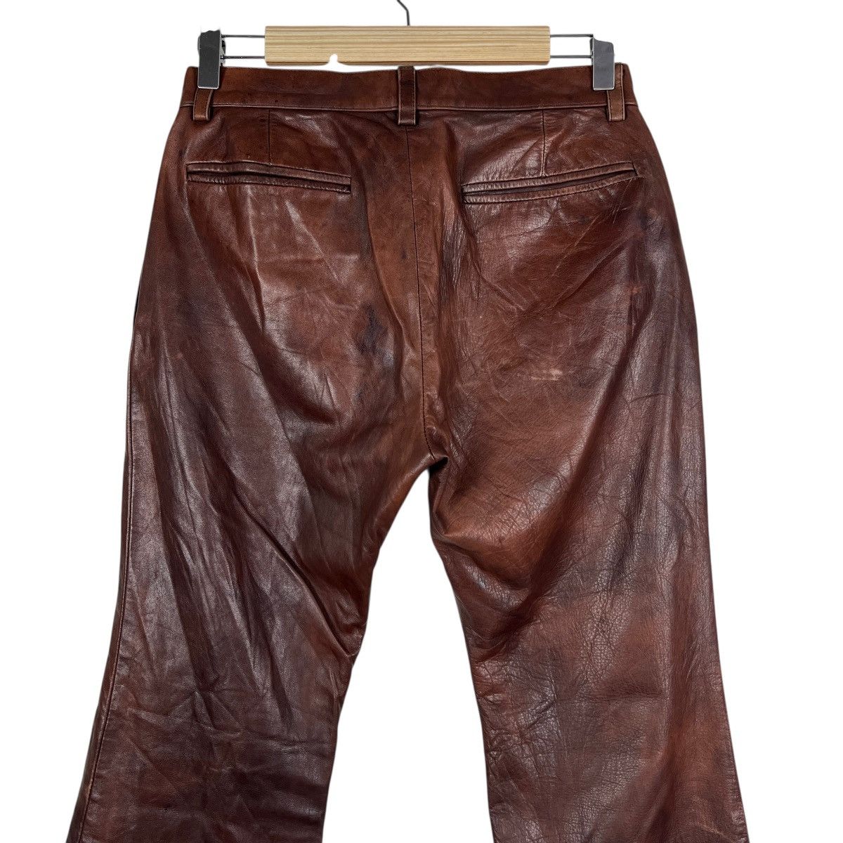 Japanese Brand 🔥 BIGLIDUE LEATHER TROUSER PANT MADE IN JAPAN Size US 29 - 6 Thumbnail