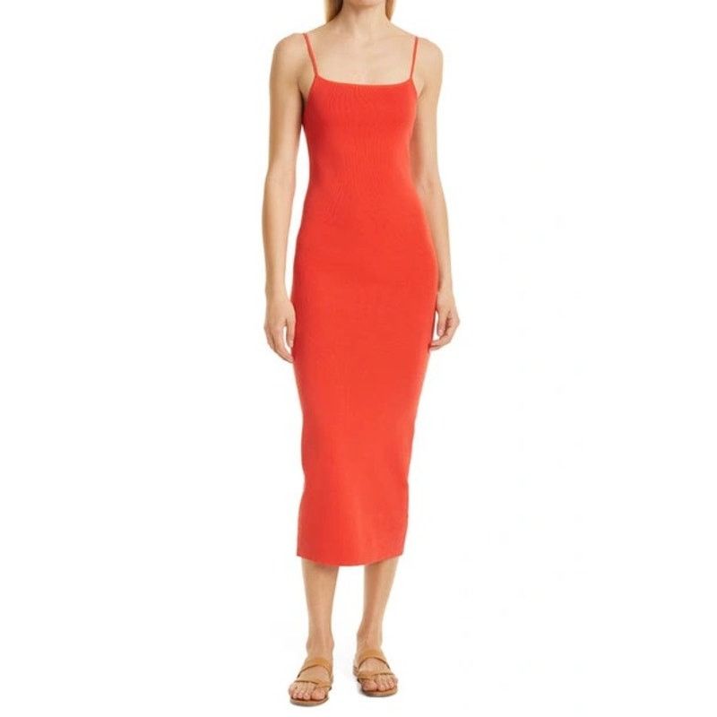 & Other Stories A.L.C. Aubrey Midi Bodycon Dress, Orange color Size M / US 6-8 / IT 42-44 - 6 Thumbnail
