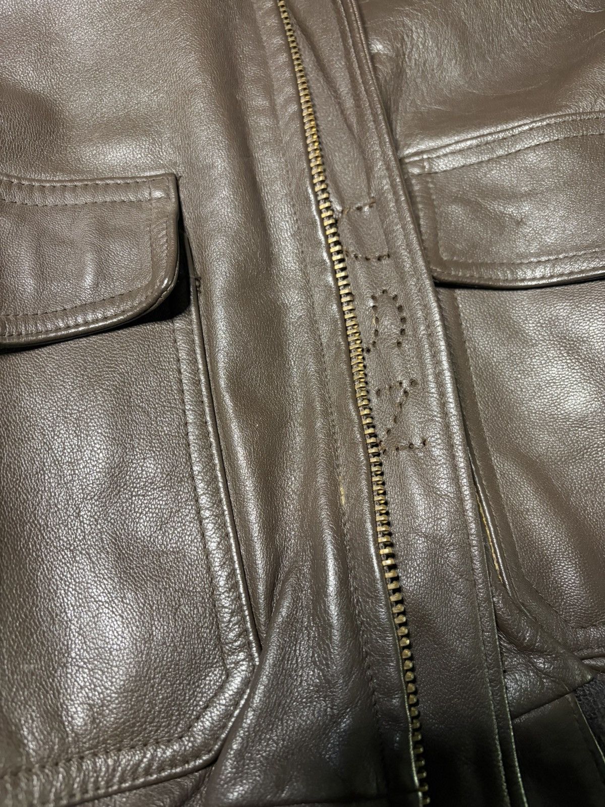 Schott Vintage Schott G-1 Flight Jacket USN Leather 1973 Size US XS / EU 42 / 0 - 7 Thumbnail