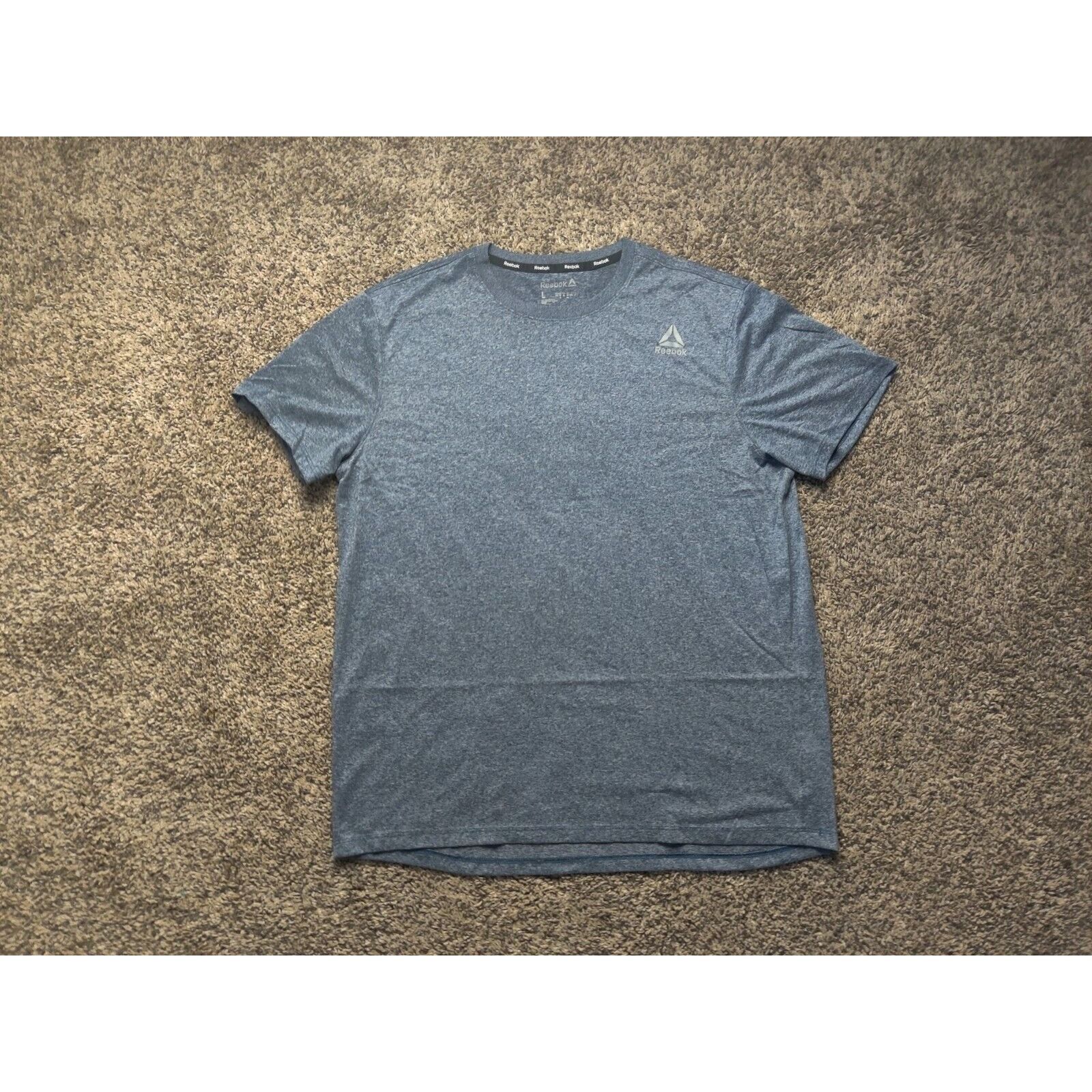 Reebok Reebok Shirt Adult Mens Large Solid Blue Activewear Short Sl Size US L / EU 52-54 / 3 - 1 Thumbnail
