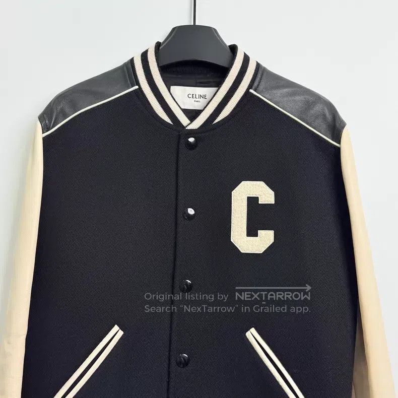 Celine Celine Classic C-shaped Leather Baseball Jacket Size US S / EU 44-46 / 1 - 2 Thumbnail