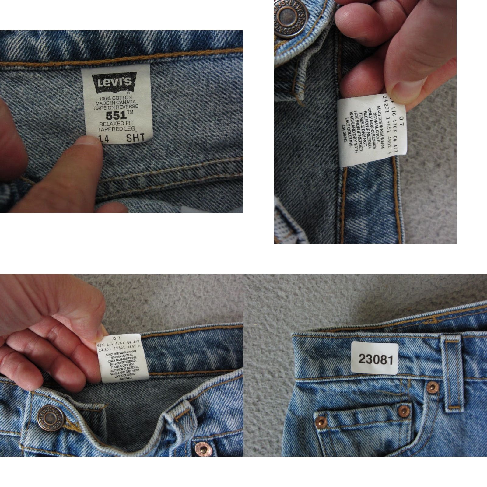 Levi's VINTAGE Levi's Jeans Womens 14 Blue 551 High Rise 32 x 28 90s Tapered Canada Size 36" / US 14 / IT 50 - 9 Thumbnail