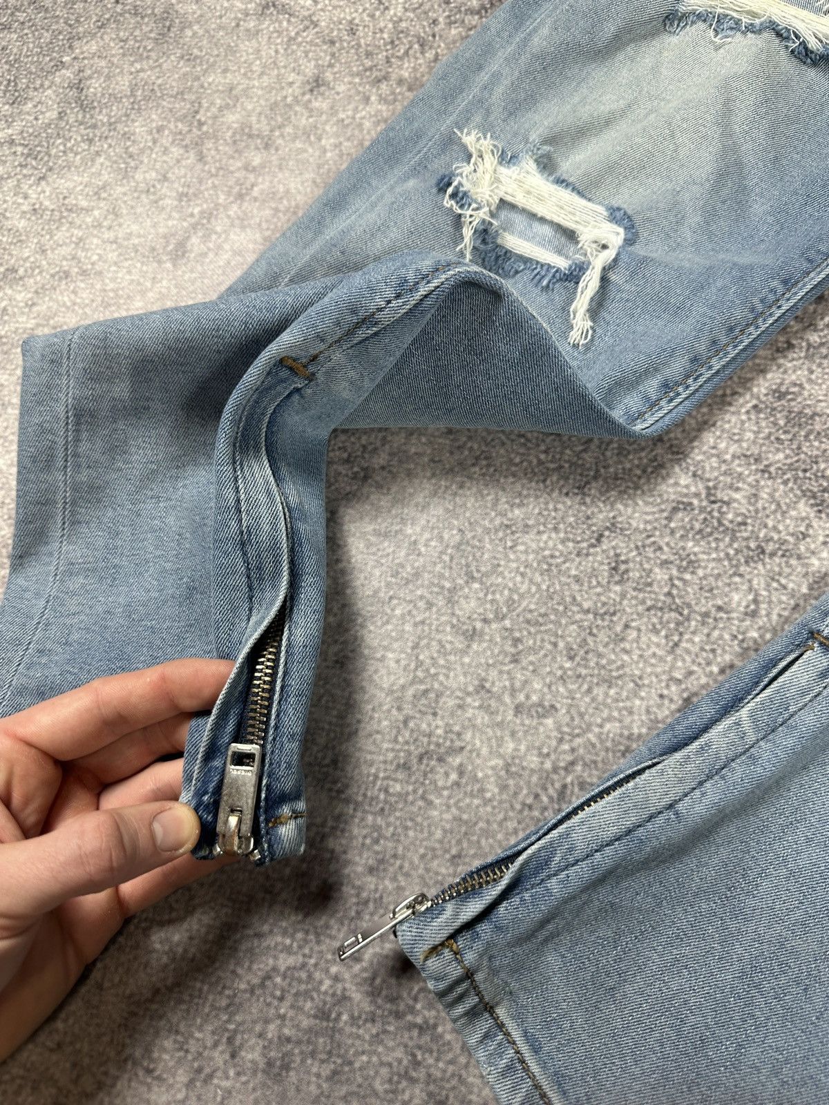 Diesel Vintage Diesel Logo Jeans Very Rare Denim USA Deepzip 33 Y2K Size US 33 - 9 Thumbnail