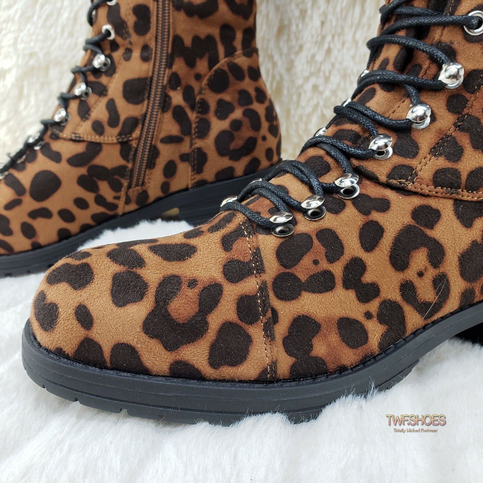 Other Ocho Leopard Nu-Buck Corset Lace Over the Knee Pirate Boot T Size US 10 / IT 40 - 3 Thumbnail