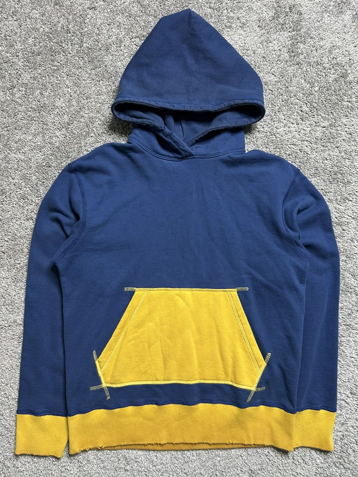 Samuel Zelig Samuel Zelig Sample Two Tone French Terry Hoodie Blue Yellow Size US L / EU 52-54 / 3 - 1 Thumbnail