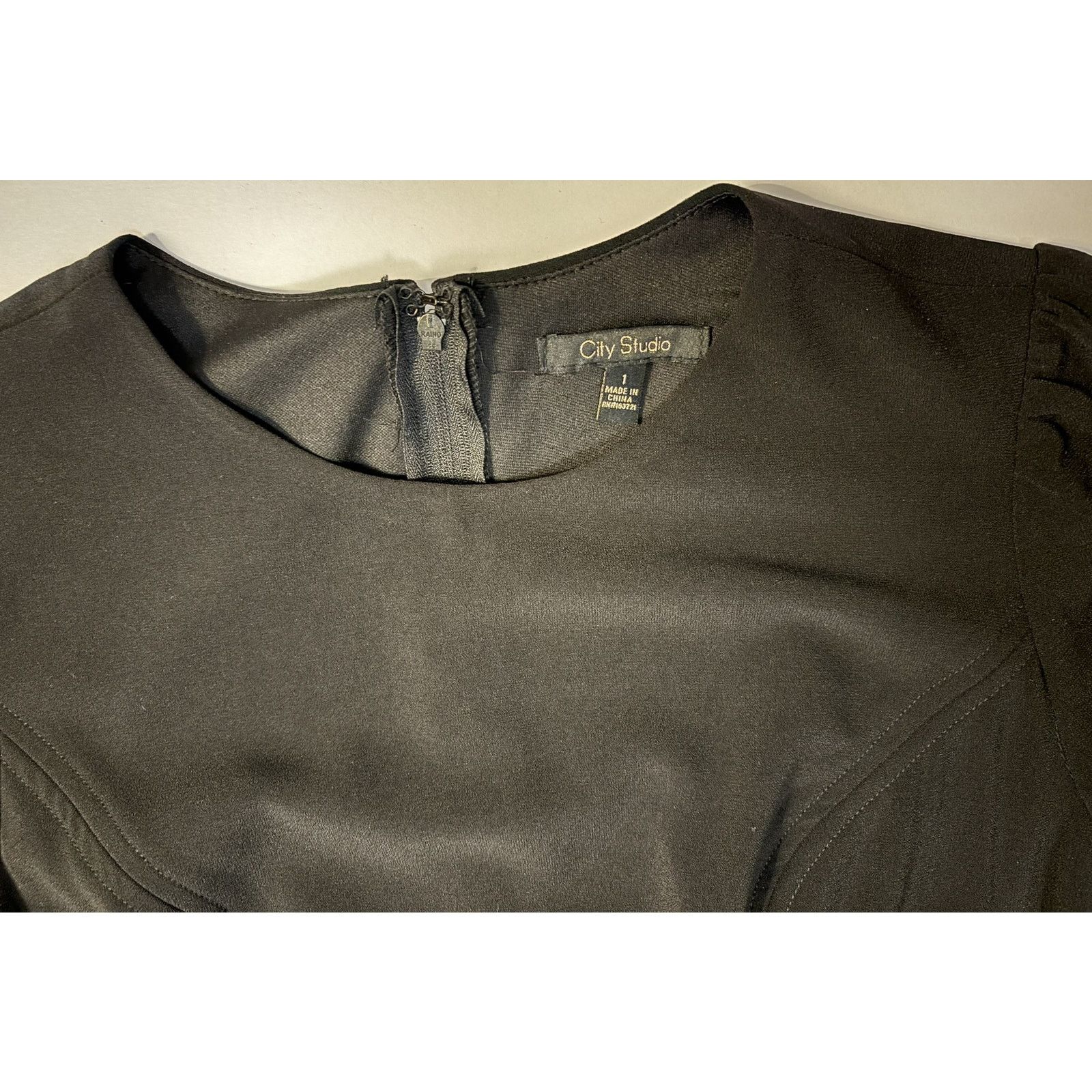 Other NWT City Studio Black Mini Dress Short Sleeve Belted Size 1 Size XS / US 0-2 / IT 36-38 - 5 Thumbnail
