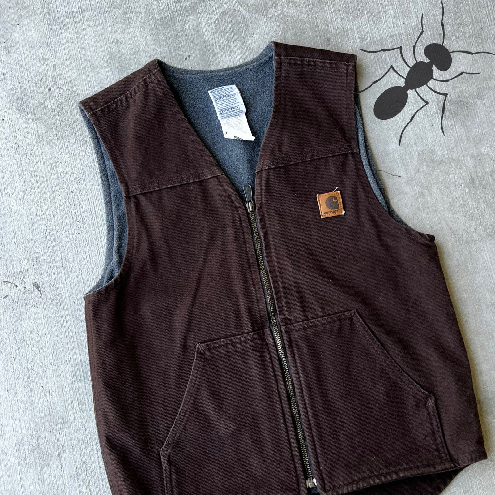 Carhartt × Vintage Carhartt V19 DKB brown work wear vest Size US S / EU 44-46 / 1 - 2 Thumbnail