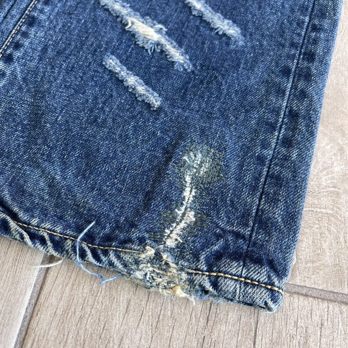 Undercover SS05 "But Beautiful" Distressed Patchwork 60 Denim Jeans Size US 33 - 6 Thumbnail