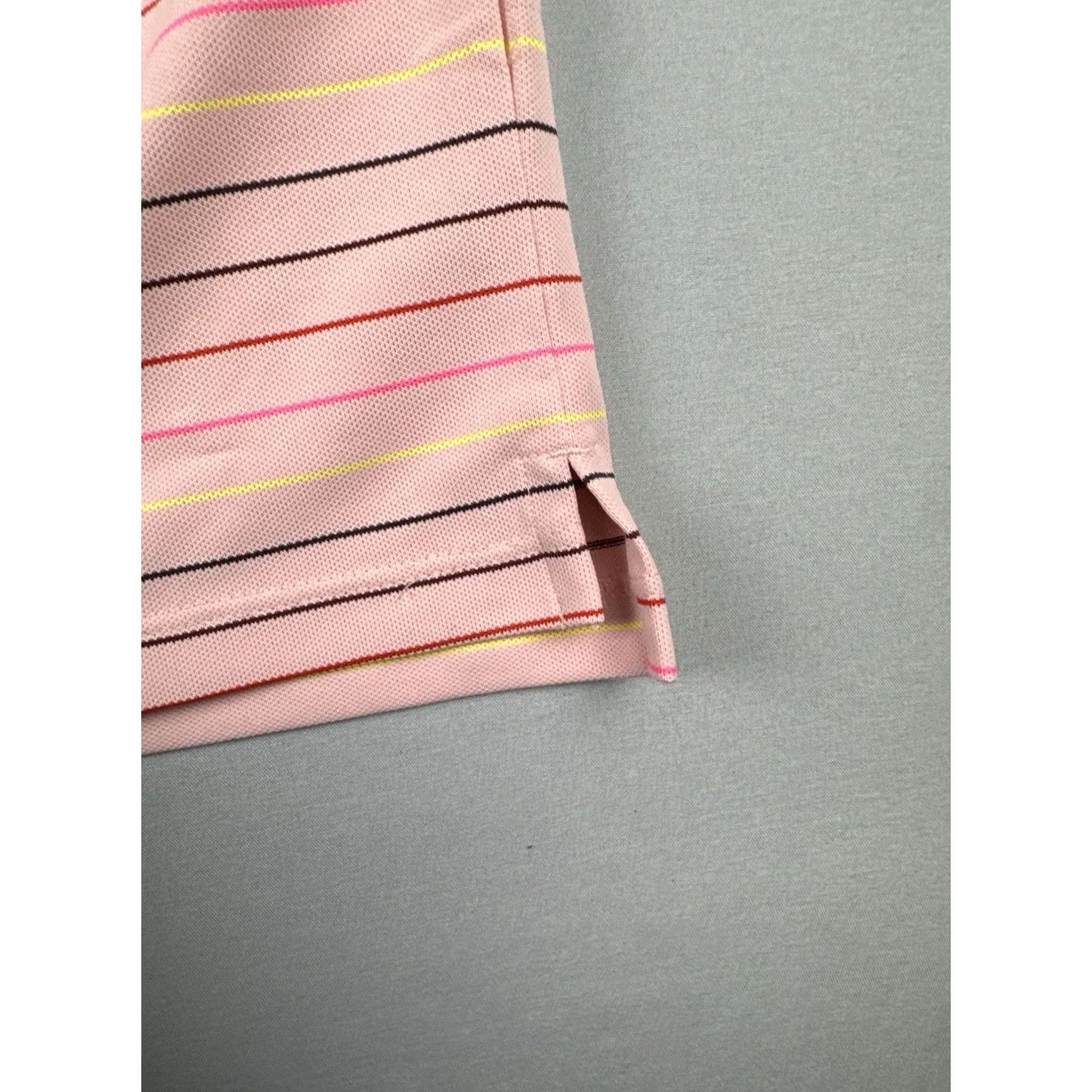 G/FORE G/FORE Polo Shirt Mens M Pink Stripe Short Sleeve Logo Golf Chair? (No) Size US M / EU 48-50 / 2 - 4 Thumbnail