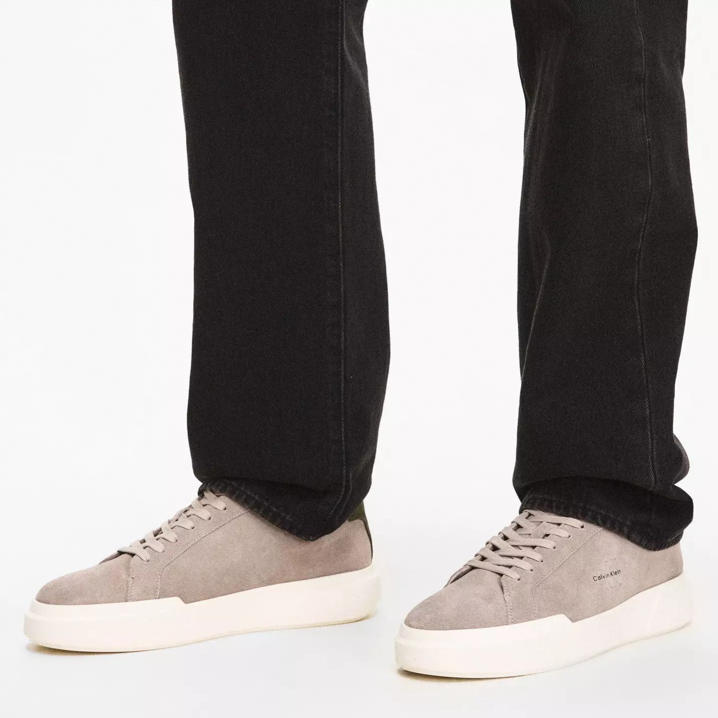 Calvin Klein o1g2r1mq0426 Chunky Cup Low-Top Trainers in Taupe/Green Size US 13 / EU 46 - 3 Thumbnail