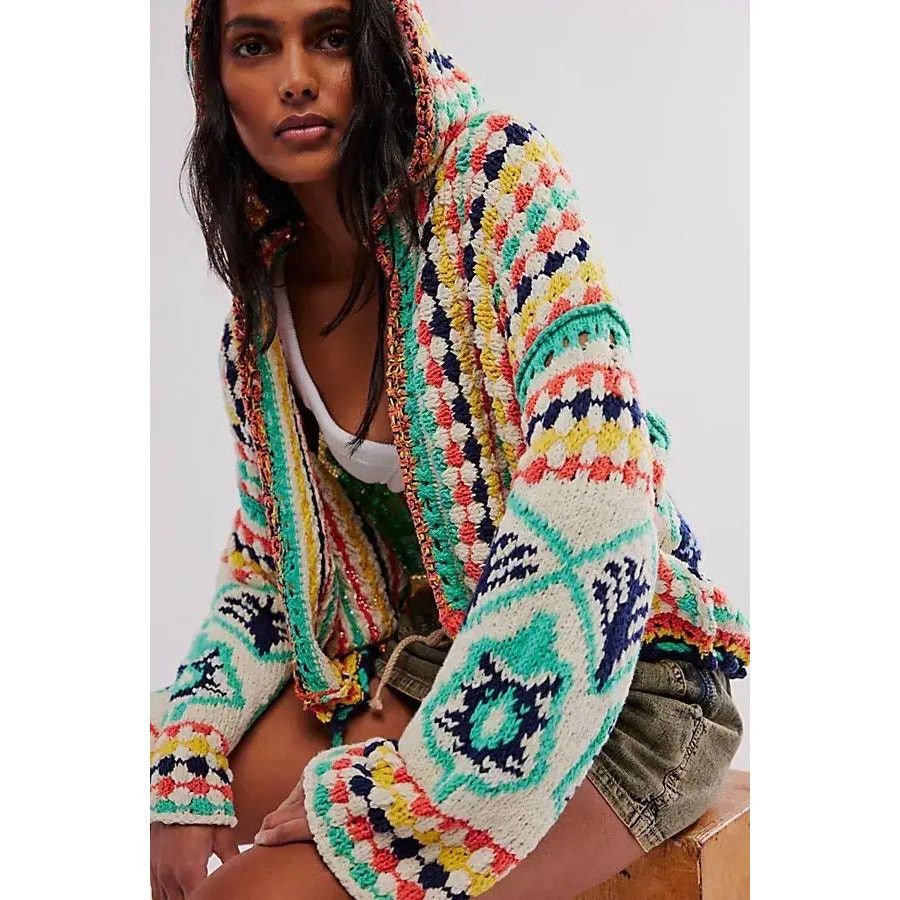 Free People Free People Baja Baby Cardi Slouchy Knit Cardigan XL Size XL / US 12-14 / IT 48-50 - 1 Thumbnail