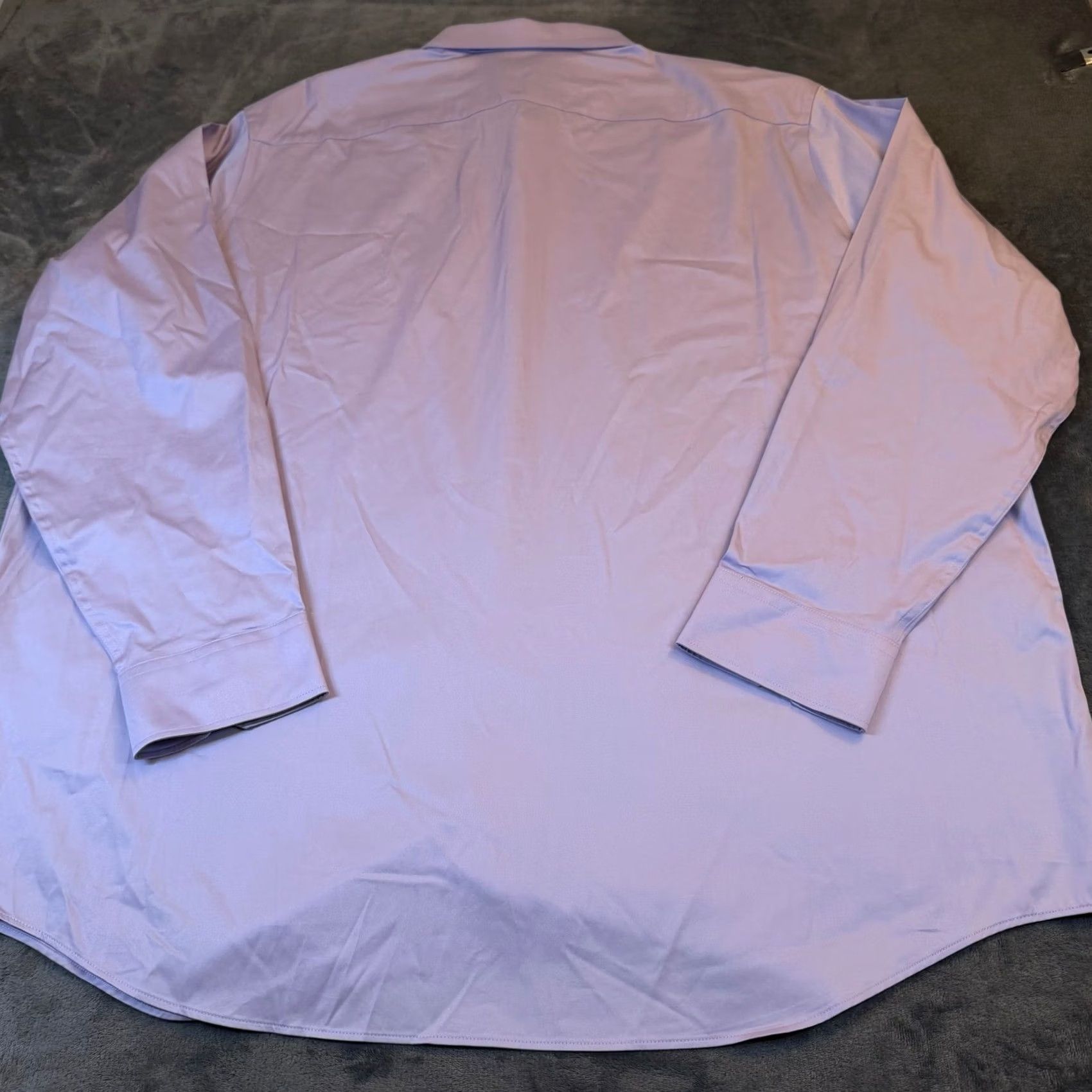 Murano Murano Liquid Luxury Dress Shirt Mens 4XT Lavender Stretch Long Sleeve Tall NWT Size 48R - 4 Thumbnail