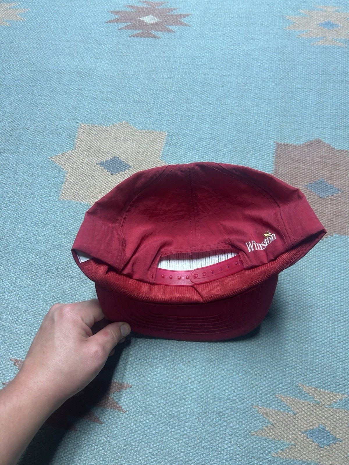 Vintage Vintage SnapBack hat Winston cigarettes the wrap nylon promo Size ONE SIZE - 4 Thumbnail