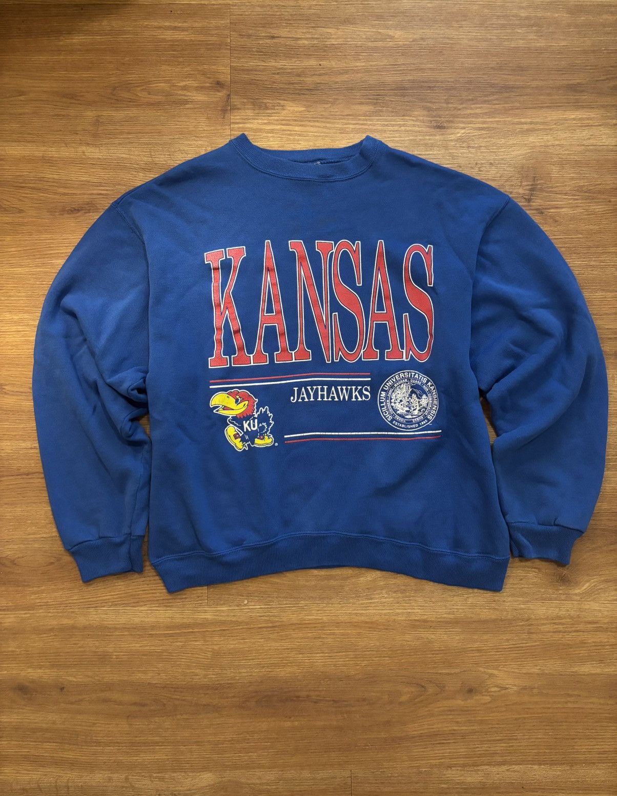 Hanes Vintage 80's Kansas University Sweatshirt Size US XL / EU 56 / 4 - 1 Thumbnail