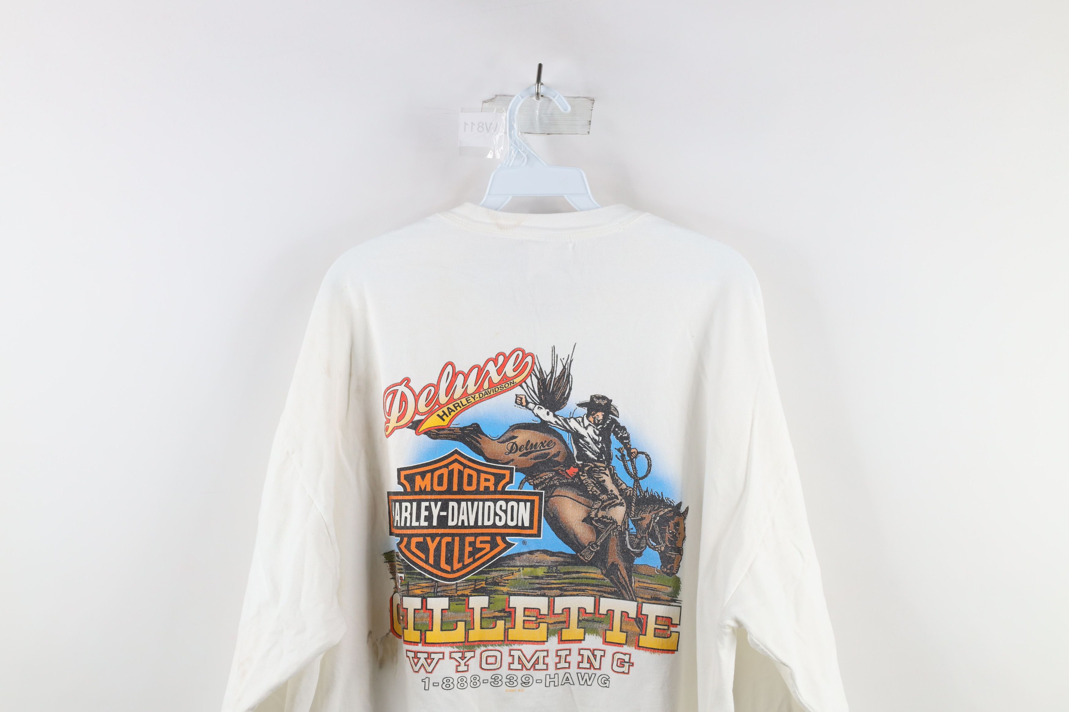 Harley Davidson Vintage Harley Davidson Fire Flames Long Sleeve T-Shirt USA Size US XXL / EU 58 / 5 - 16 Thumbnail