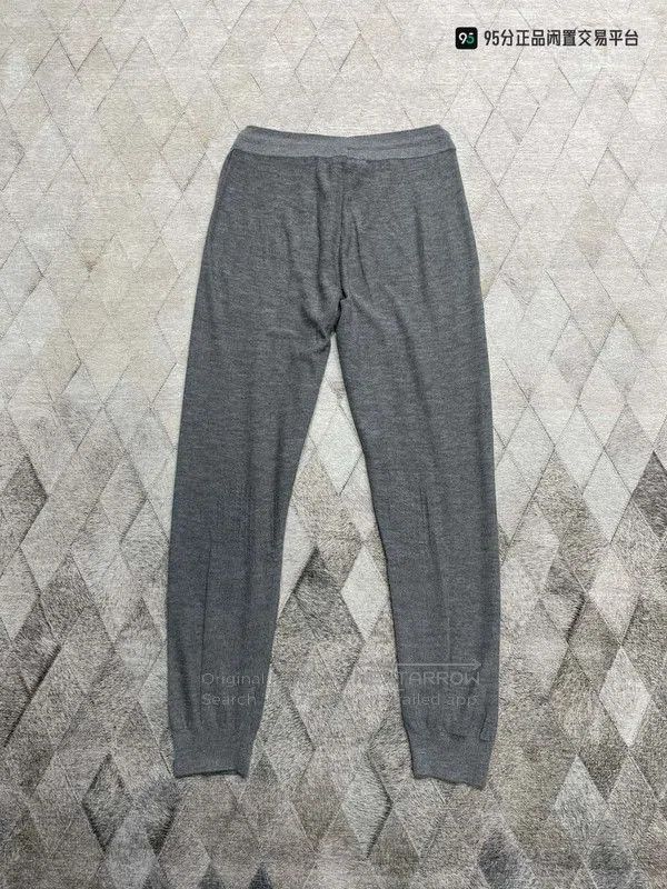 Ermenegildo Zegna Zegna Men's Gray Pleated Drawstring Knit Sweatpants. Size US 32 / EU 48 - 1 Thumbnail