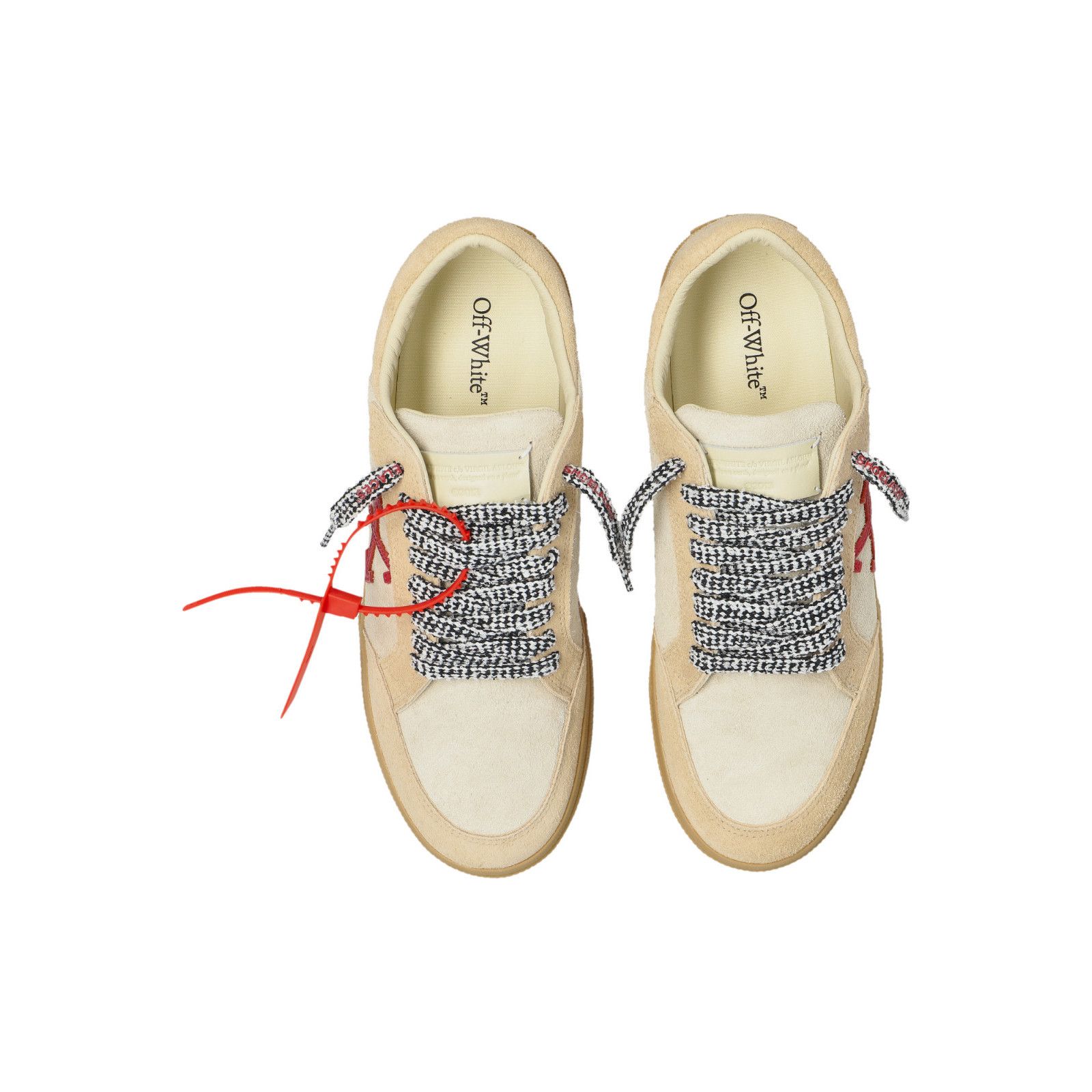 Off-White OFF-WHITE Vulc Low Beige Leather Sneakers New & Authentic (M Size US 12 / EU 45 - 4 Thumbnail