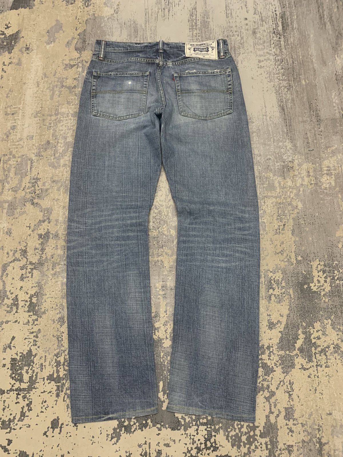 Japanese Brand Vintage Distressed GLHEART Light Wash Baggy J Size US 31 - 9 Thumbnail