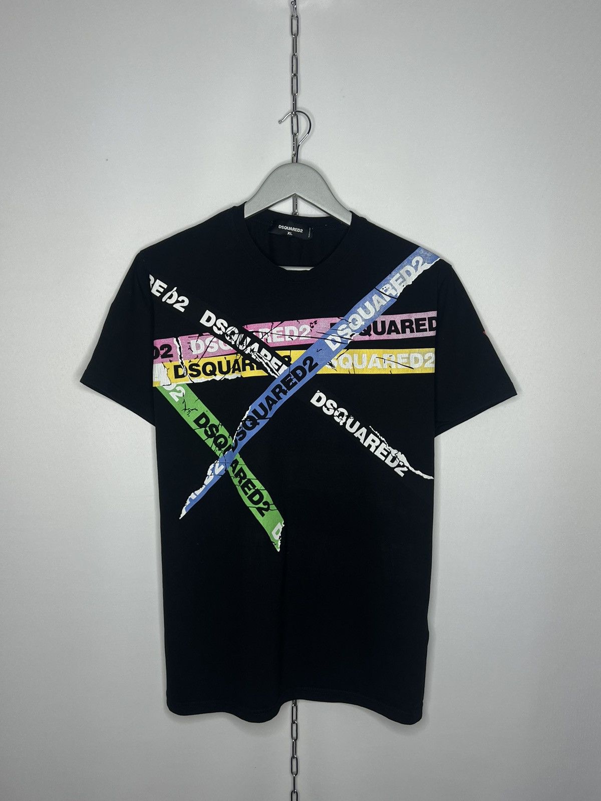 Dsquared2 🍀Dsquared2 Luxury Multilogo T-Shirt Tee Short Sleeve🍀 Size US XL / EU 56 / 4 - 1 Thumbnail